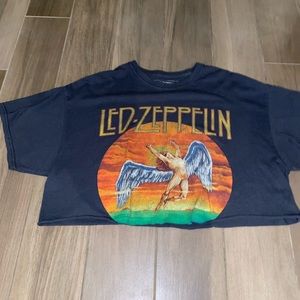 Vintage led zeppelin t shirt size xl crop
